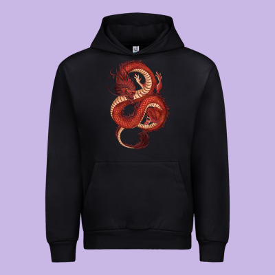 Urban Hoodie red dragon