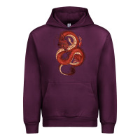 Mauve Wine red dragon Urban Hoodie - RanaPortraitStore
