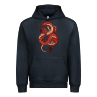 Navy red dragon Urban Hoodie - RanaPortraitStore