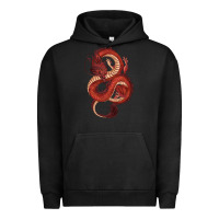 Pigment Black red dragon Urban Hoodie - RanaPortraitStore