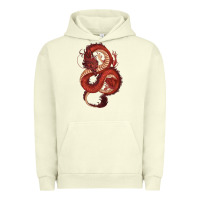 Pigment Pistachio red dragon Urban Hoodie - RanaPortraitStore