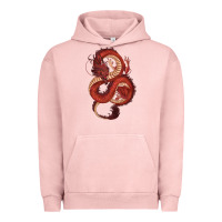 Pigment Salmon red dragon Urban Hoodie - RanaPortraitStore