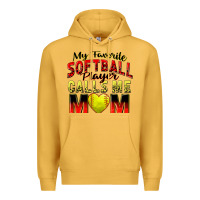Mustard my favorite softball player calls me mom Premium Hoodie - Zillion Design Studio