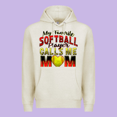 My Favorite Softball Player Calls Me Mom Premium Hoodie Designed By Zillion Design Studio