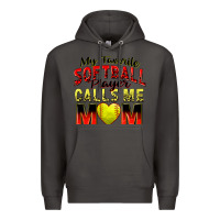 Smoke my favorite softball player calls me mom Premium Hoodie - Zillion Design Studio