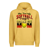 My Favorite Softball Player Calls Me Mom Premium Hoodie | Teevron