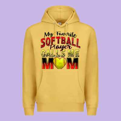 My Favorite Softball Player Calls Me Mom Premium Hoodie Designed By Zillion Design Studio