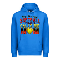 True Royal my favorite softball player calls me mom Premium Hoodie - Zillion Design Studio