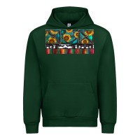 Forest Green Rusty Sunflowers with Cowhide and Turquoise Urban Hoodie - RanaPortraitStore