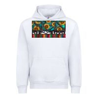 White Rusty Sunflowers with Cowhide and Turquoise Urban Hoodie - RanaPortraitStore