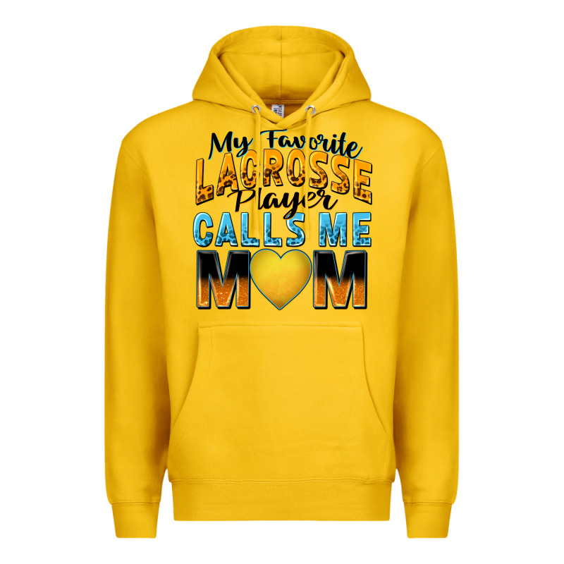 My Favorite Lacrosse Player Calls Me Mom Premium Hoodie by Zillion Design Studio | Teevron