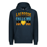 Navy my favorite lacrosse player calls me mom Premium Hoodie - Zillion Design Studio