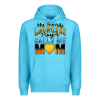 Ocean Blue my favorite lacrosse player calls me mom Premium Hoodie - Zillion Design Studio