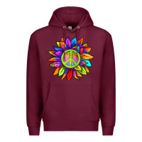 Burgundy pride sunflower Premium Hoodie - texasbilliewilder