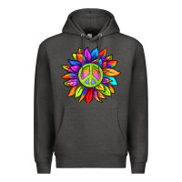 Charcoal Heather pride sunflower Premium Hoodie - texasbilliewilder