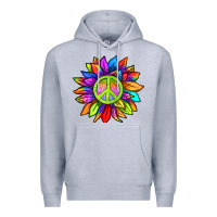 Heather Grey pride sunflower Premium Hoodie - texasbilliewilder