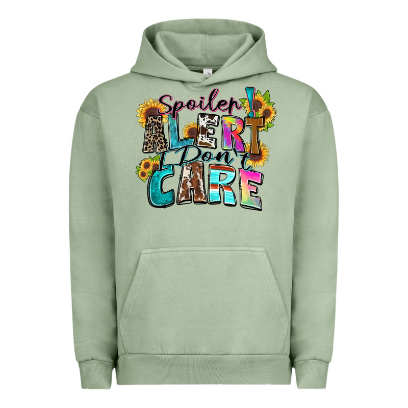 Spoiler Alert I Don't Care Urban Hoodie by Zillion Design Studio | Teevron