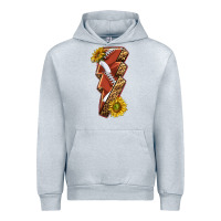 Heather Grey sport football  lightning bolt Urban Hoodie - texasbilliewilder