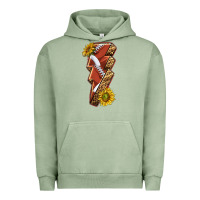 Pigment Oil Green sport football  lightning bolt Urban Hoodie - texasbilliewilder