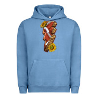 Pigment Pebble Blue sport football  lightning bolt Urban Hoodie - texasbilliewilder