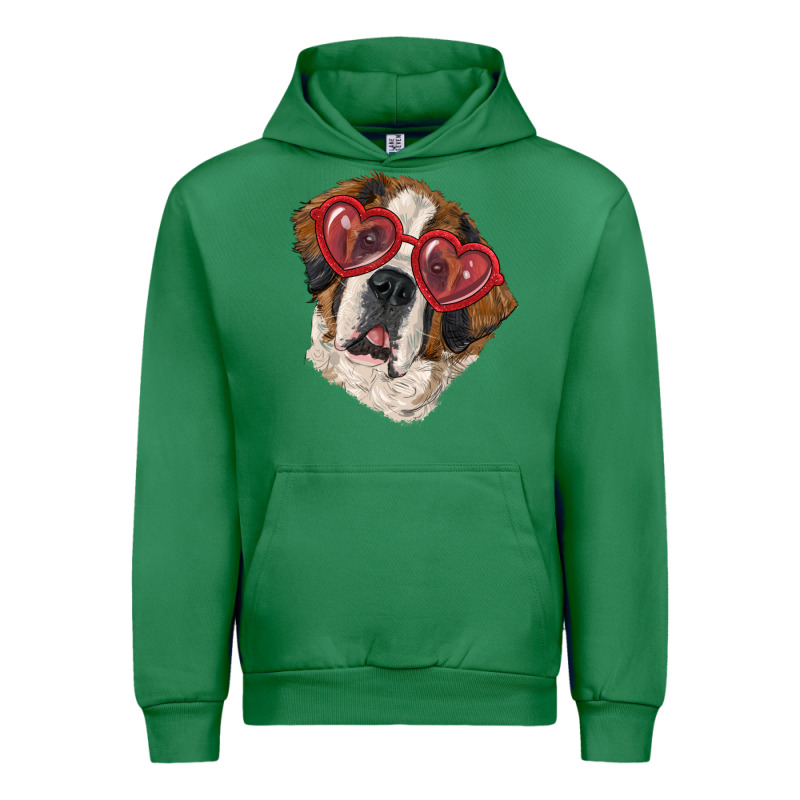 Saint Bernard With Love Glasses Urban Hoodie by RanaPortraitStore | Teevron