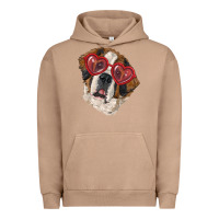 Pigment Burro Saint bernard with love glasses Urban Hoodie - RanaPortraitStore
