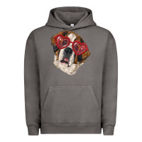 Pigment Tornado Saint bernard with love glasses Urban Hoodie - RanaPortraitStore