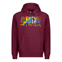 Burgundy pride vibes Premium Hoodie - texasbilliewilder