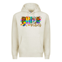 Oatmeal Heather pride vibes Premium Hoodie - texasbilliewilder
