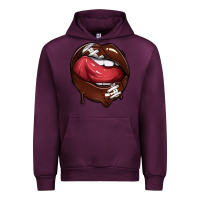 Mauve Wine sports lips american football Urban Hoodie - texasbilliewilder