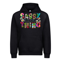 Black sassy little thing Urban Hoodie - Zillion Design Studio