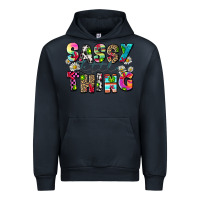 Navy sassy little thing Urban Hoodie - Zillion Design Studio