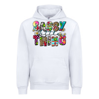 White sassy little thing Urban Hoodie - Zillion Design Studio