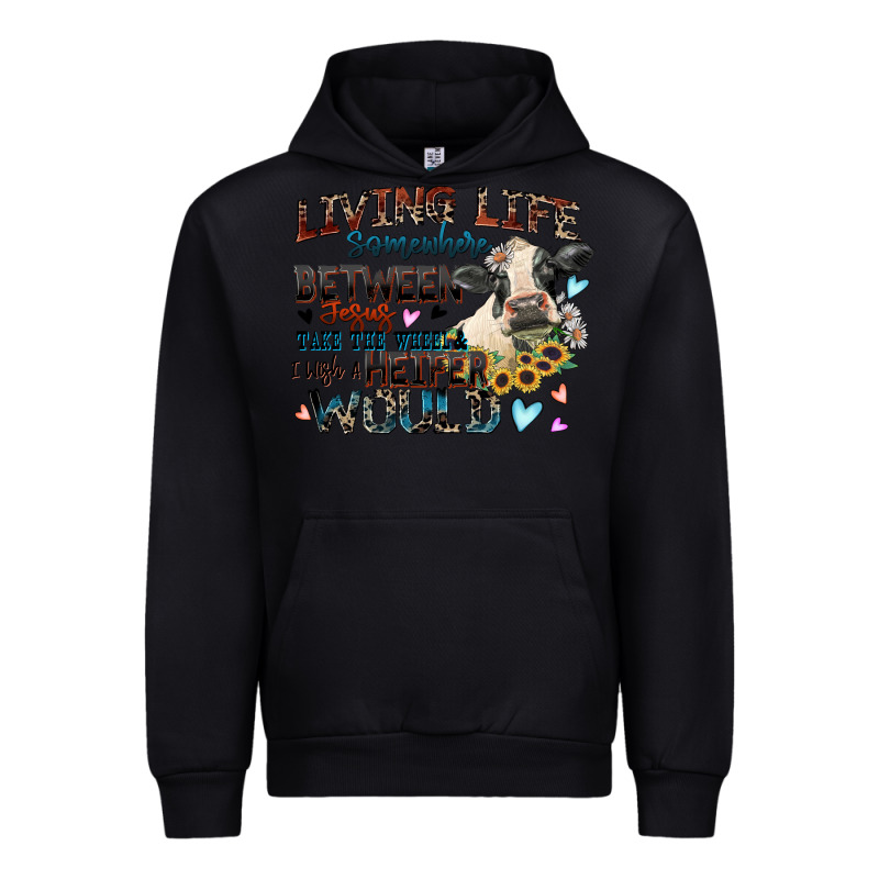 Living Life Somewhere Between Jesus Take The Wheel Urban Hoodie by Zillion Design Studio | Teevron