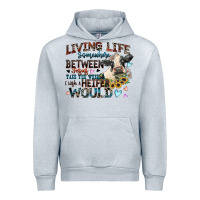 Heather Grey living life somewhere between jesus take the wheel Urban Hoodie - Zillion Design Studio