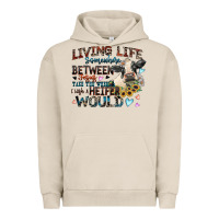 Pigment French Oak living life somewhere between jesus take the wheel Urban Hoodie - Zillion Design Studio