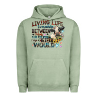 Pigment Oil Green living life somewhere between jesus take the wheel Urban Hoodie - Zillion Design Studio