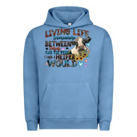 Pigment Pebble Blue living life somewhere between jesus take the wheel Urban Hoodie - Zillion Design Studio