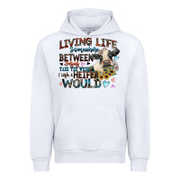 White living life somewhere between jesus take the wheel Urban Hoodie - Zillion Design Studio