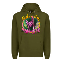 Army Green rockin' the mom life Premium Hoodie - Zillion Design Studio