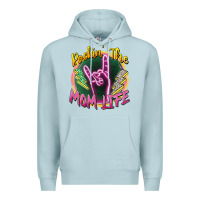 Blue Mist rockin' the mom life Premium Hoodie - Zillion Design Studio