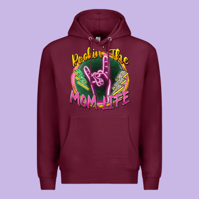Rockin' The Mom Life Premium Hoodie Designed By Zillion Design Studio