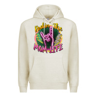 Oatmeal Heather rockin' the mom life Premium Hoodie - Zillion Design Studio