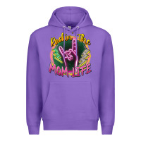 Purple rockin' the mom life Premium Hoodie - Zillion Design Studio