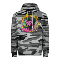 Slate Camo rockin' the mom life Premium Hoodie - Zillion Design Studio