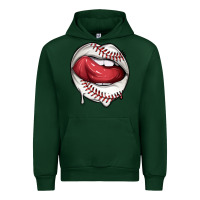 Foreset Green sports lips baseball Urban Hoodie - texasbilliewilder