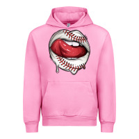 Fuchsia Pink sports lips baseball Urban Hoodie - texasbilliewilder