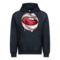 Navy sports lips baseball Urban Hoodie - texasbilliewilder