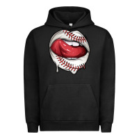 Pigment Black sports lips baseball Urban Hoodie - texasbilliewilder