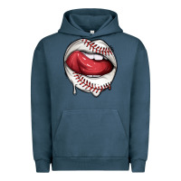 Pigment Midnight Navy sports lips baseball Urban Hoodie - texasbilliewilder